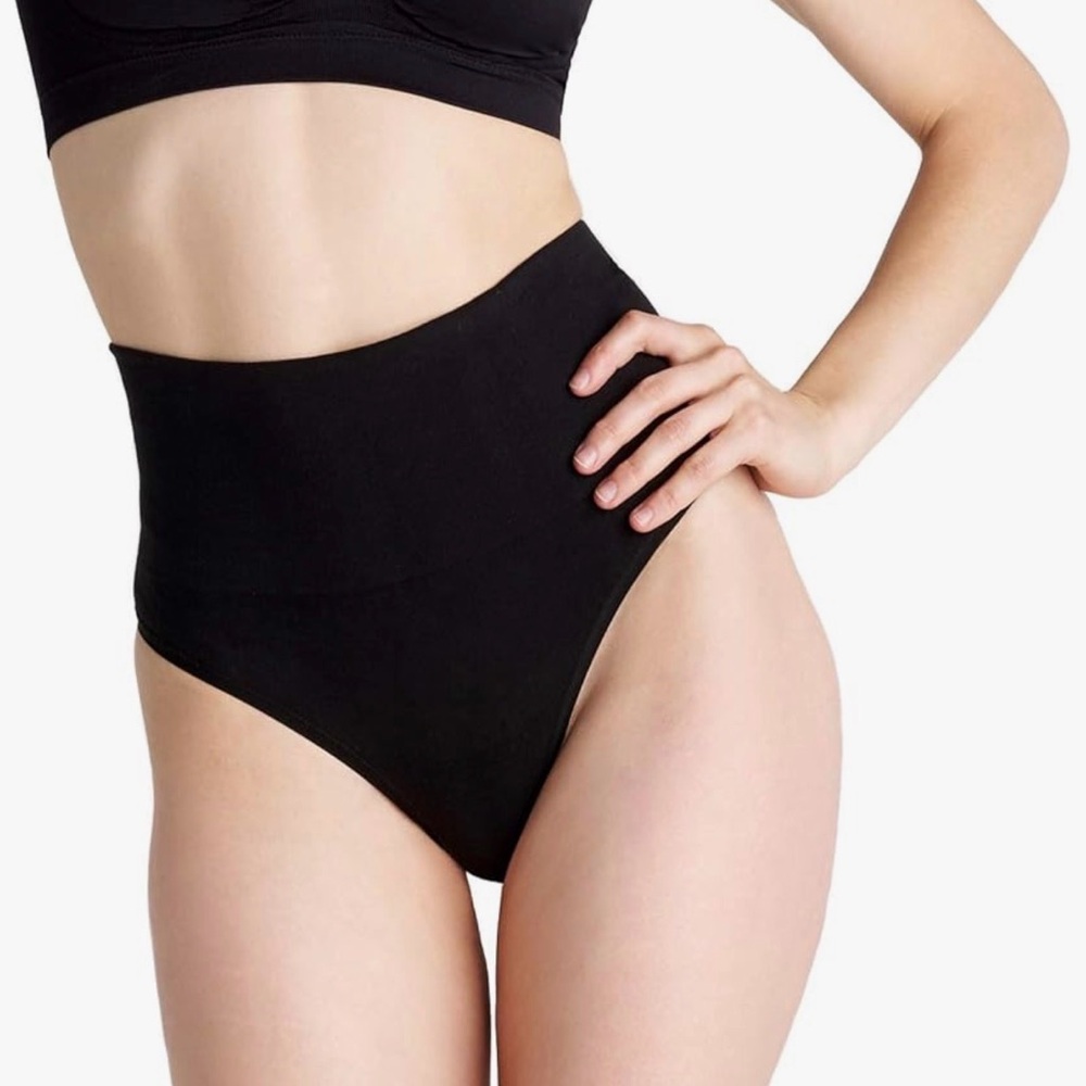 NWT Essentials by Tummy Tank Nylon Seamless Thong - 2 pairs, L/XL